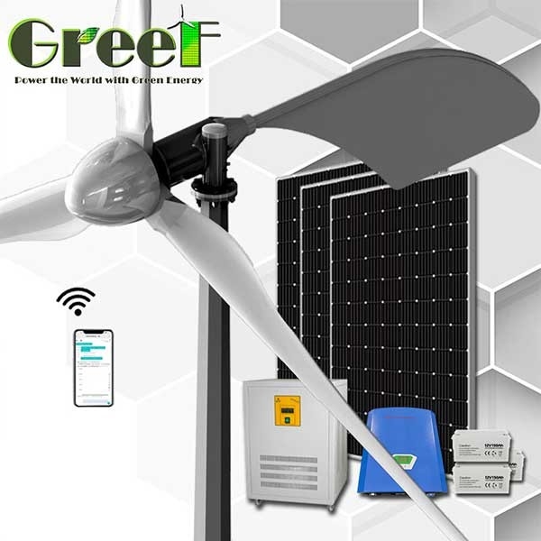 1KW 2KW على الشبكة توربينات الرياح المحور الأفقي للطاقة للمنزل / المزرعة