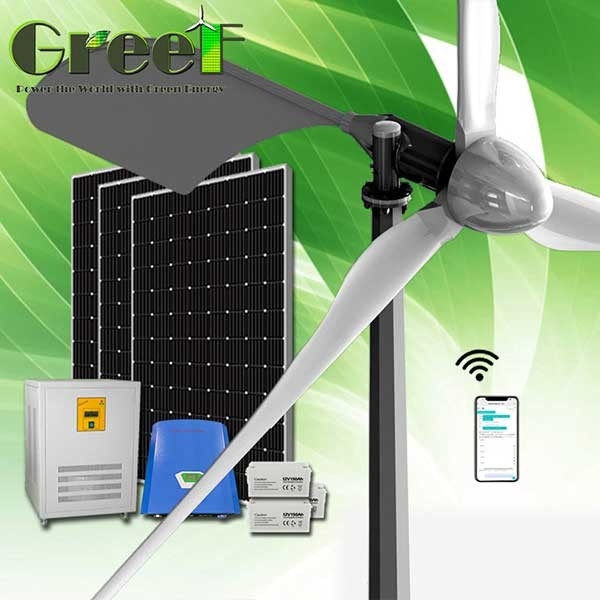 1KW 220V توربينات الرياح الأفقية منخفضة السرعة بدء التشغيل الهجين على نظام الشبكة