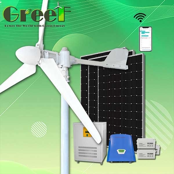التوربينات الريحية ذات المحور الأفقي عالية الإنتاج 3 مراحل 1KW 3KW 5KW 10KW للسفينة البحرية