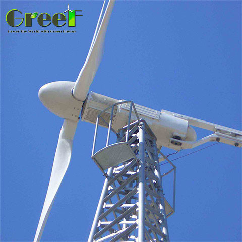 سرعة الرياح الأفقية 400 دورة في الدقيقة سرعة الرياح العاملة m/s 3-30m/s HAWT للأداء
