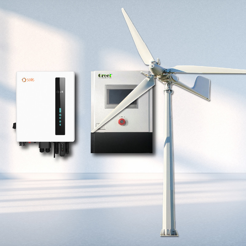 5KW-50KW توربين الرياح التحكم المتغير في الطول مع 3 شفرات سرعة الرياح البداية المنخفضة