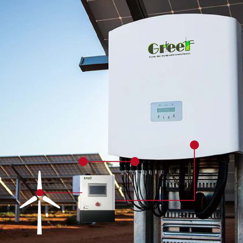 نظام مراقبة مع منفذ الاتصالات RS485 10kw نظام الطاقة الشمسية للمنزل