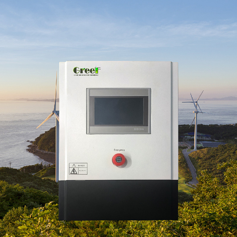 3kw 5kw شاشة LCD تعمل باللمس على جهاز تحكم الشبكة مع حمولة هبوطية لأنظمة مولد الرياح