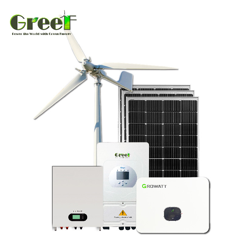 نظام التحكم في توربينات الرياح المرتبطة بالشبكة / الهجينة 2kW 3kW 5kW 10kW نوع الخروج المتردد للتوربينات الرياحية حل نظام توربينات المياه