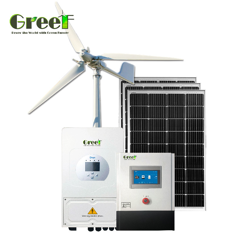 نظام التحكم في توربينات الرياح المرتبطة بالشبكة / الهجينة 2kW 3kW 5kW 10kW نوع الخروج المتردد للتوربينات الرياحية حل نظام توربينات المياه