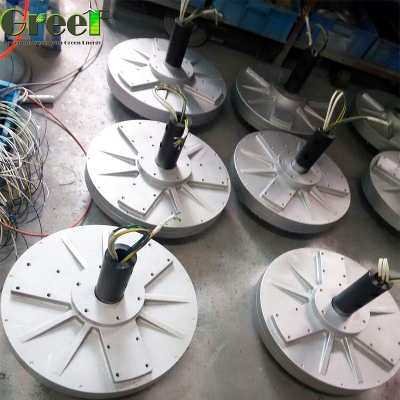 مولد المغناطيس الدائم بدون قلب 3 مراحل 0.1kw-20kw IP54