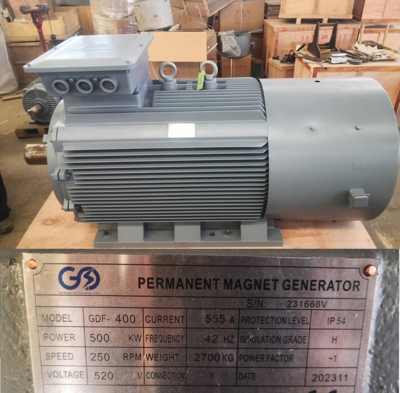 3 مرحلة 220V 380V مولد PM منخفض السرعة لتوربينات الرياح 50KW 200KW