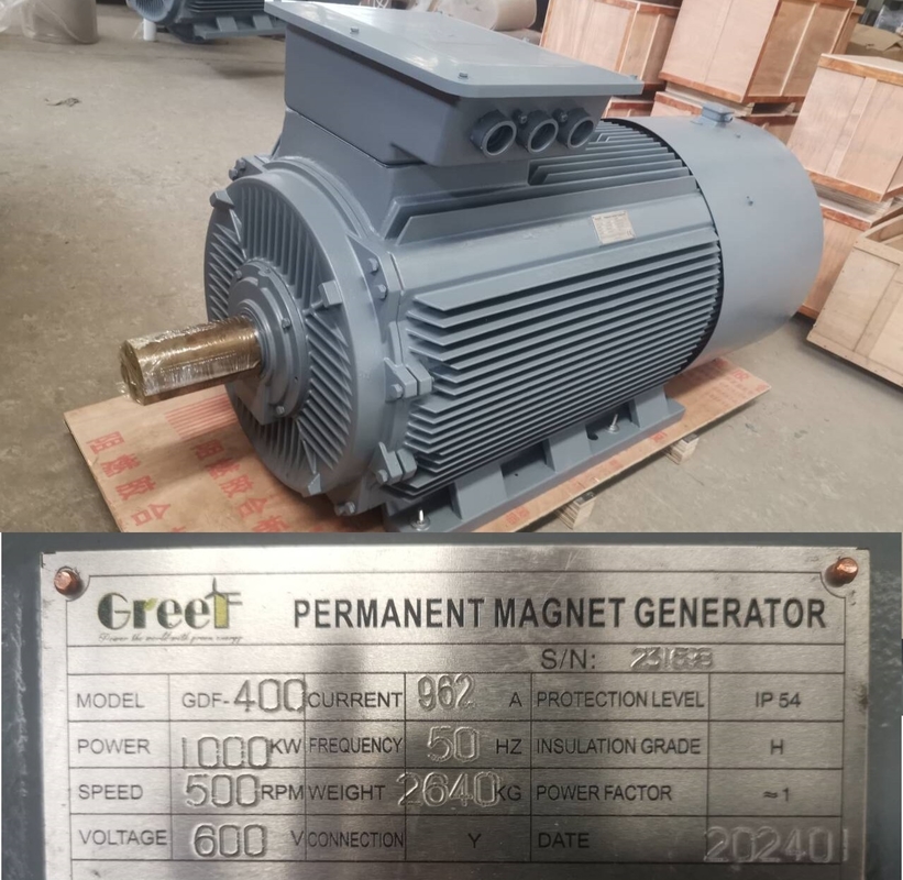 3 مرحلة 220V 380V مولد PM منخفض السرعة لتوربينات الرياح 50KW 200KW
