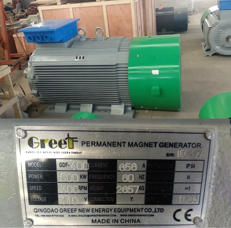 3 مرحلة 220V 380V مولد PM منخفض السرعة لتوربينات الرياح 50KW 200KW
