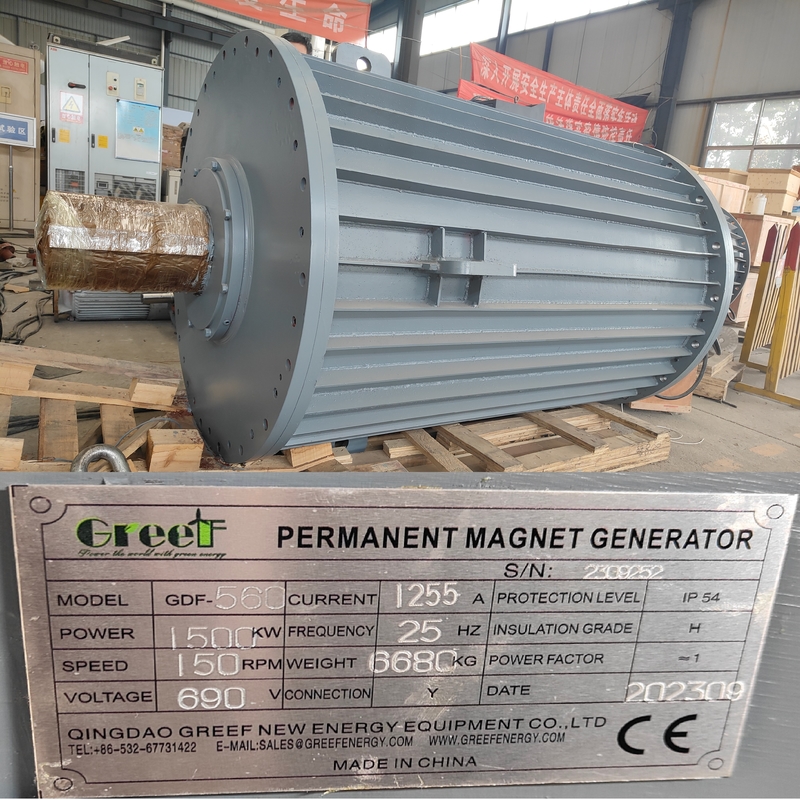 3 مرحلة 220V 380V مولد PM منخفض السرعة لتوربينات الرياح 50KW 200KW