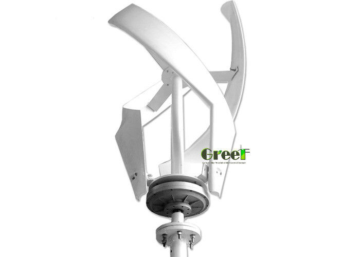 3pcs محور عمودي توربينات الرياح مع شفرات FRP ≤20db ضوضاء السلامة سرعة الرياح 50m/s