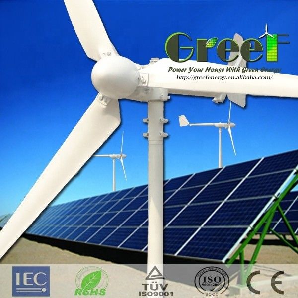 10KW منخفضة دورة في الدقيقة سهلة التوربينات الريحية المحور الأفقي للطاقة السكنية المصنوعة في الصين