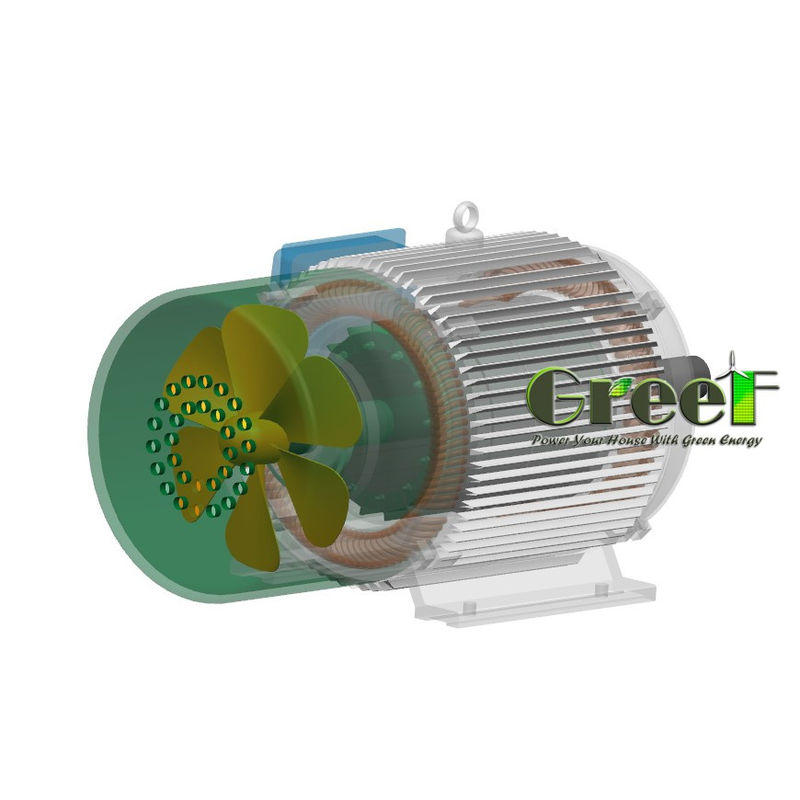 80kw 3 مرحلة Ac Rpm منخفض كفاءة عالية الأرض النادرة المغناطيس الدائم مولد متزامن / بديل منخفض السرعة