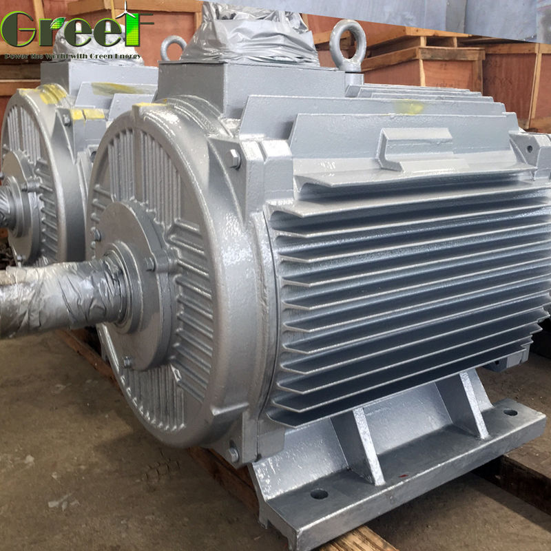 مولد طاقة مائية متزامن 150kw 500KW 3 مرحلة AC 300Rpm لتوربينات كهربائية مائية