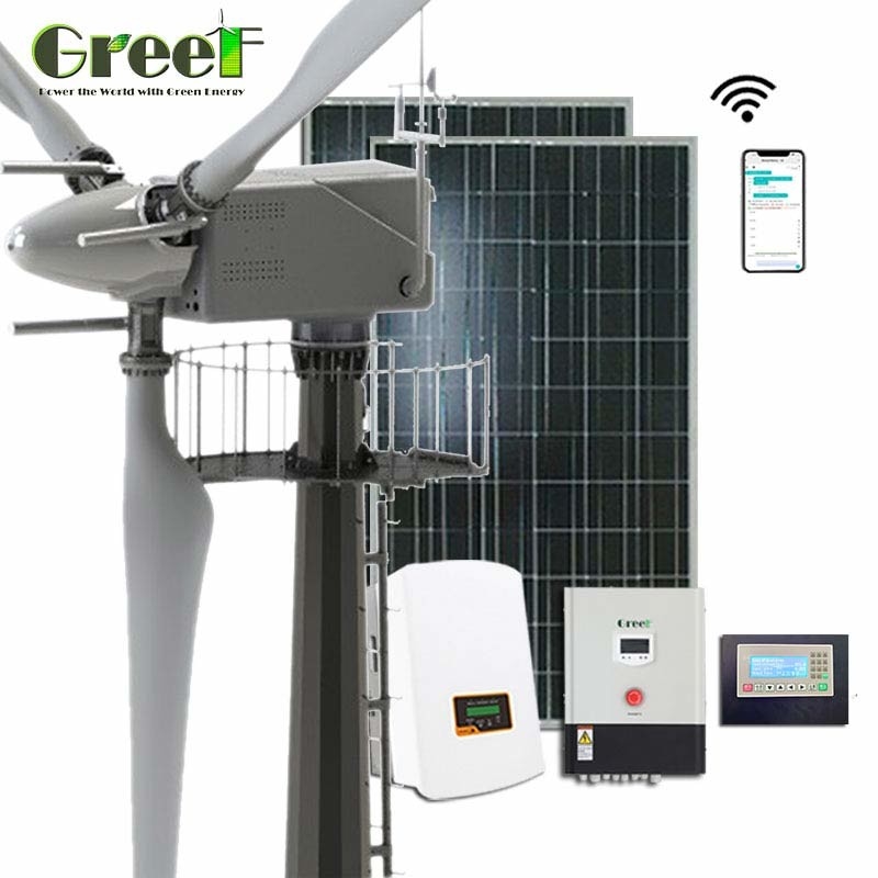 30kw على السطح شبكة التعادل العاكس في الملعب توربينات الرياح لنظام الكهرباء المنزلية